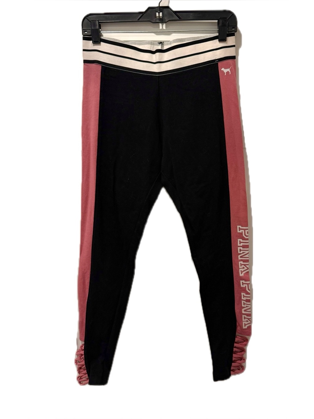 Pink Victoria’s Secret Colorblock Leggings in Black and Pink